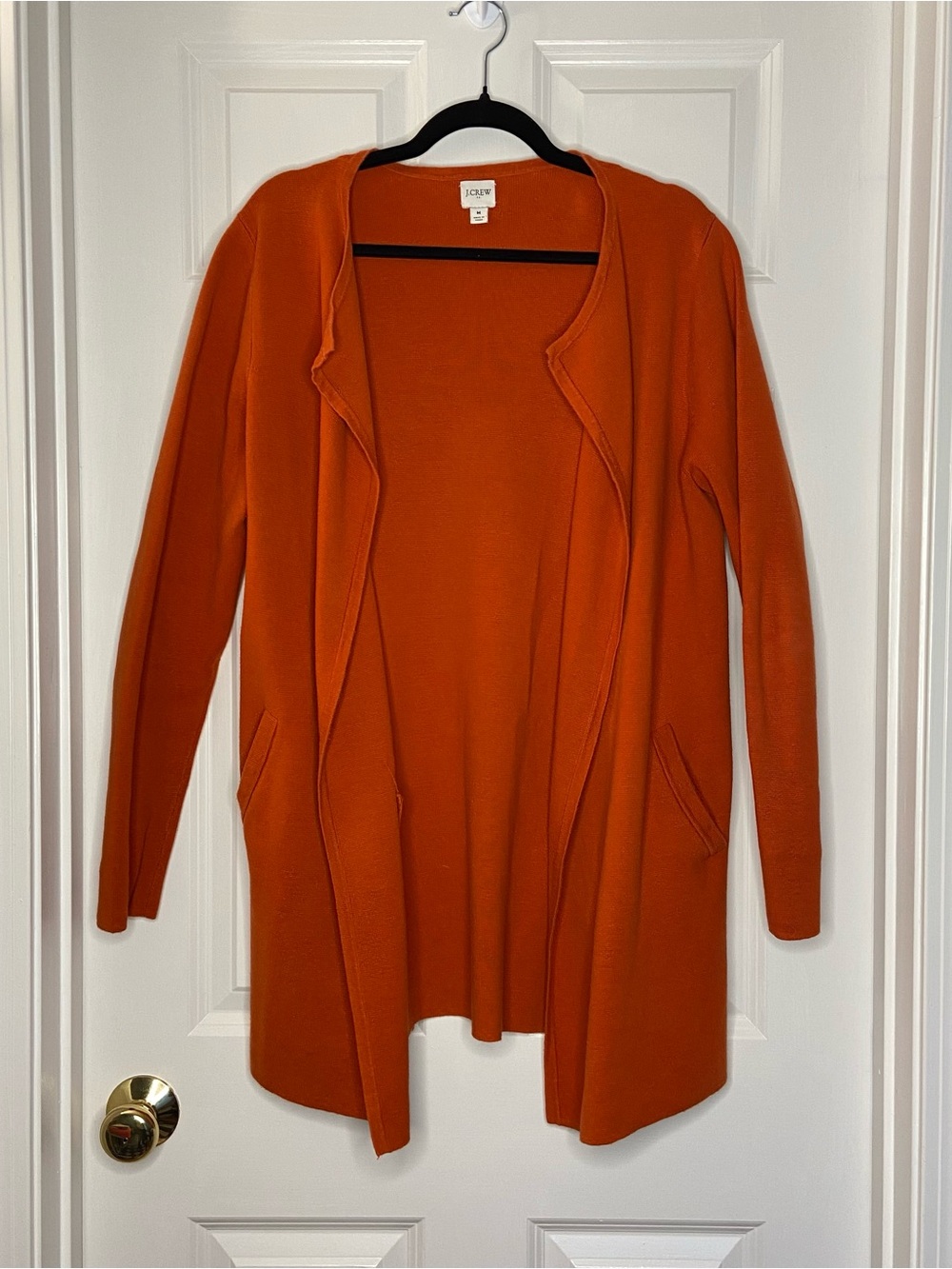 J. Crew Bright Orange Open-Front Women's Cardigan
